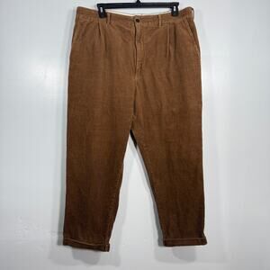 Alex Mill Standard Pleat Corduroy Pants Brown Wide Wale Cuffed 38 Fall Workwear